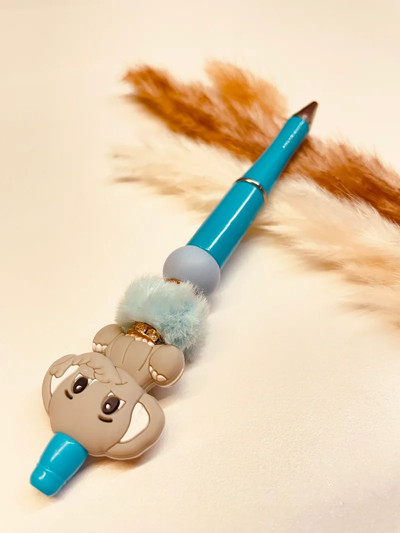 Kugelschreiber Elefant grau blau