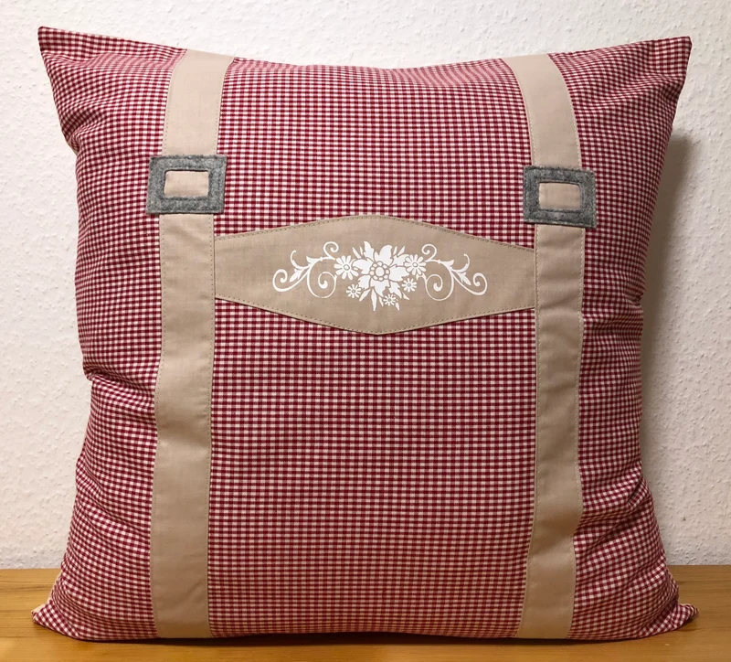 1x Landhausstil Kissenhülle * Kissenbezug * Bauernstube Dekokissen * Bayern *