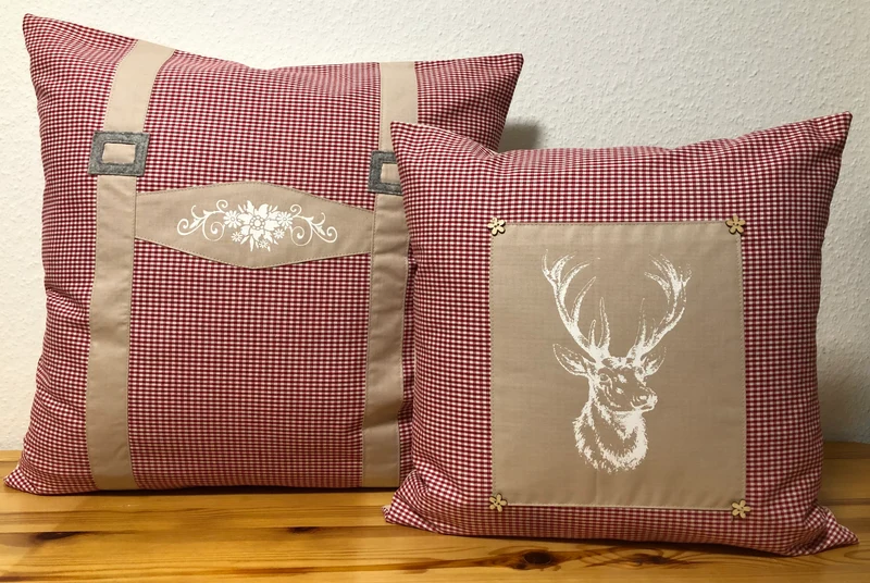1x Landhausstil Kissenhülle * Kissenbezug * Bauernstube Dekokissen * Bayern *