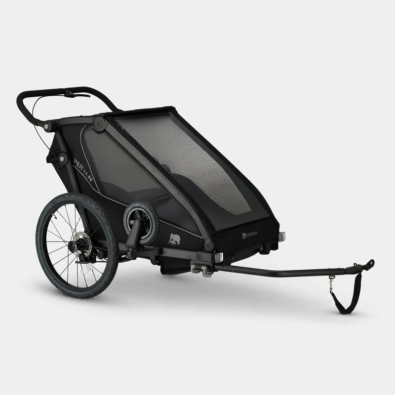 Luxe Fietskar V3 - 3-in-1 - Wandelwagen - Hardloopkinderwagen Zwart