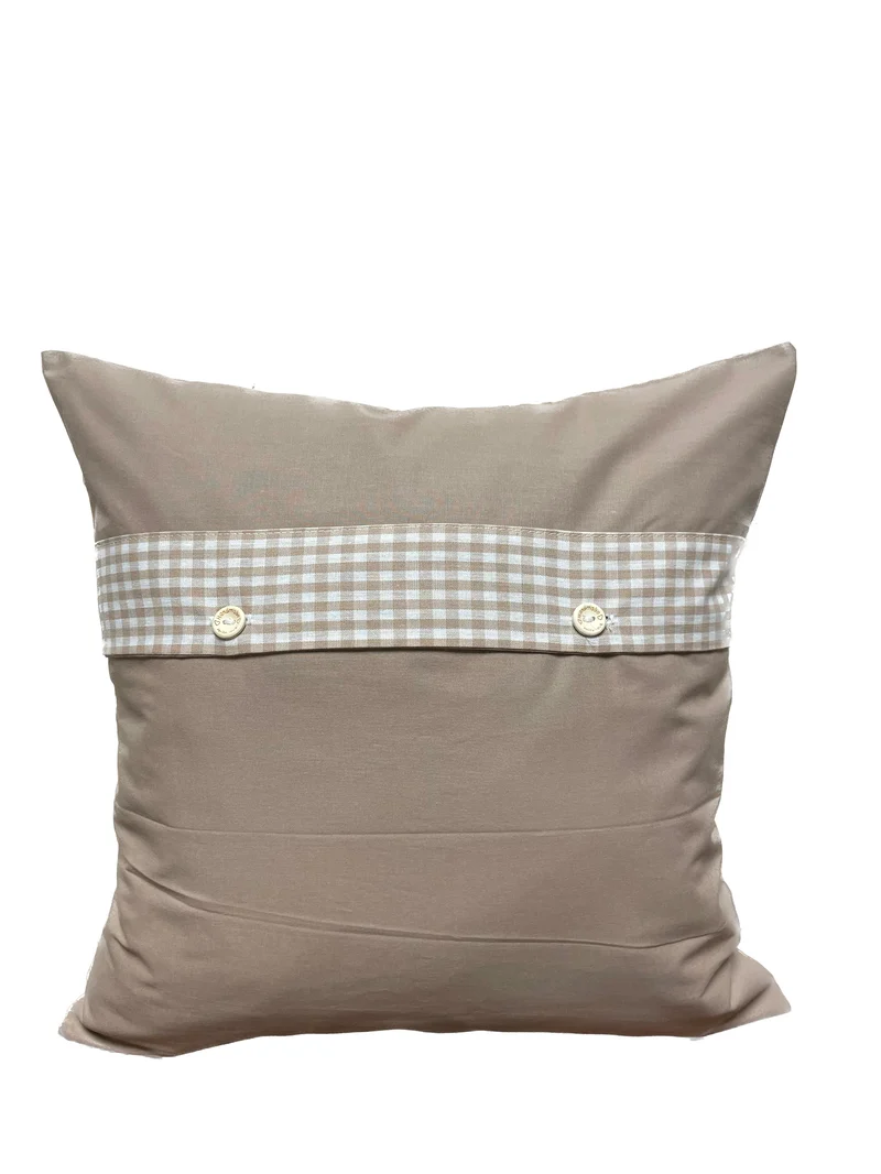 Landhausstil Kissenhülle * Kissenbezug * Bauernstube Dekokissen * Kuh* beige/weiß