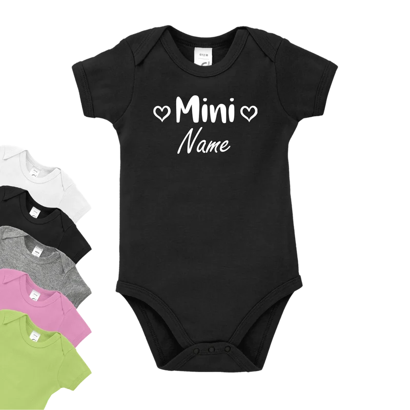 Personalisierter Babybody - Mini "Name" von Papa oder Mama - Baby-Strampler