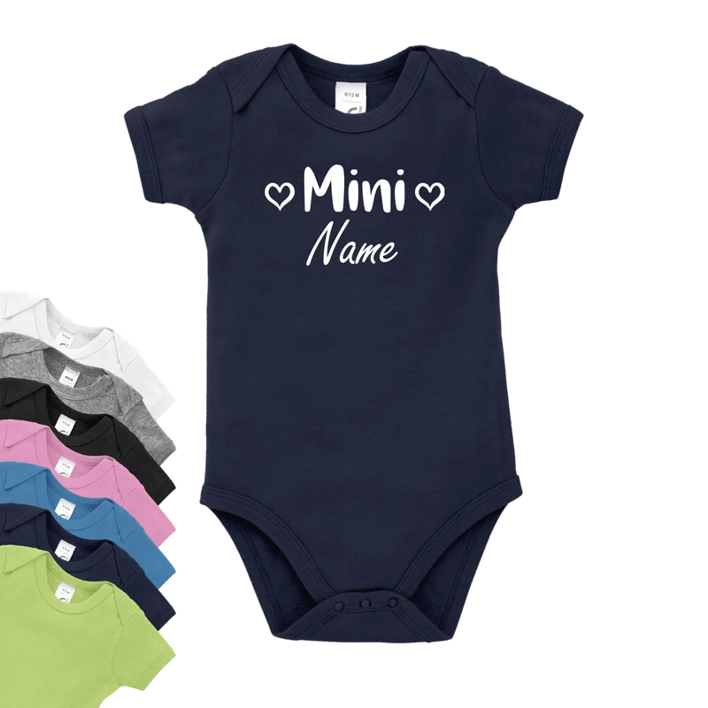 Personalisierter Babybody - Mini "Name" von Papa oder Mama - Baby-Strampler
