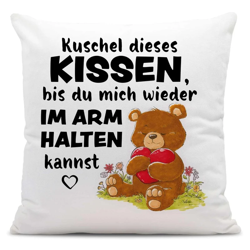 Kuschelkissen mit Spruch – Liebeskissen für Fernbeziehung