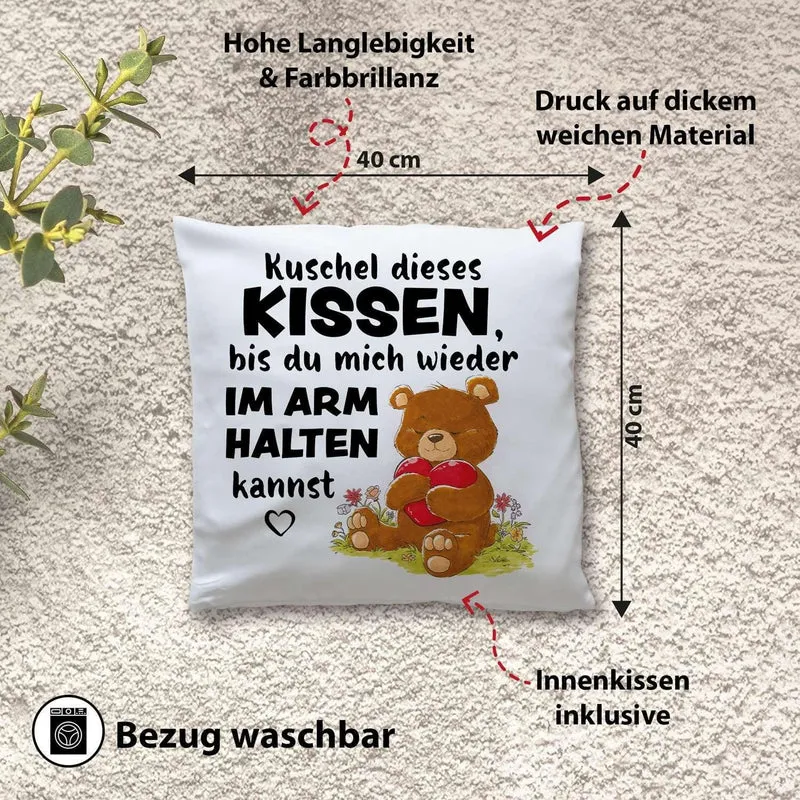 Kuschelkissen mit Spruch – Liebeskissen für Fernbeziehung