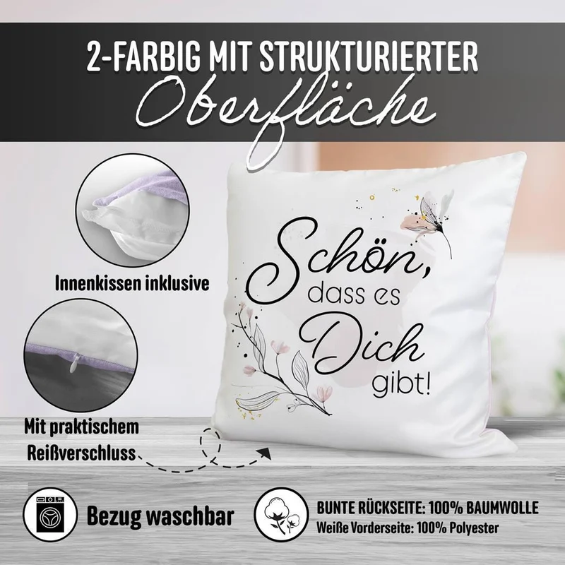 Kissen Premium - Schön, dass es Dich gibt!