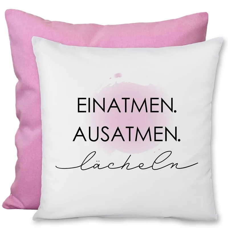 Kissen Premium - EINATMEN. AUSATMEN. lächeln