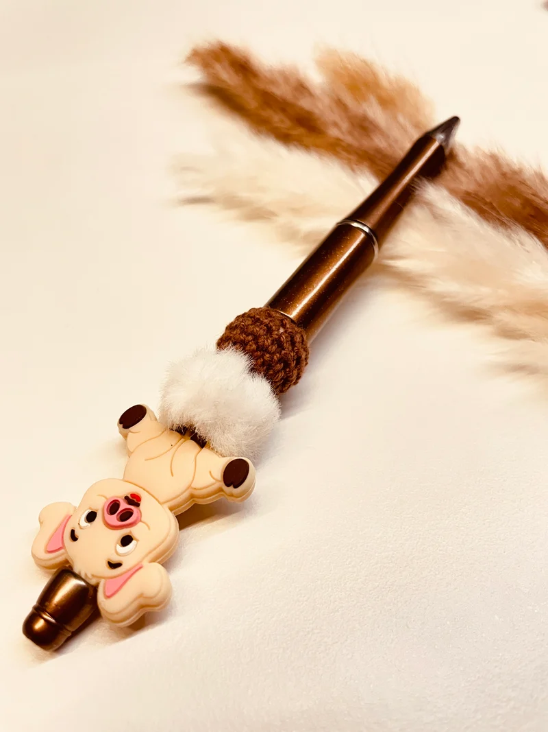 Kugelschreiber Schwein braun