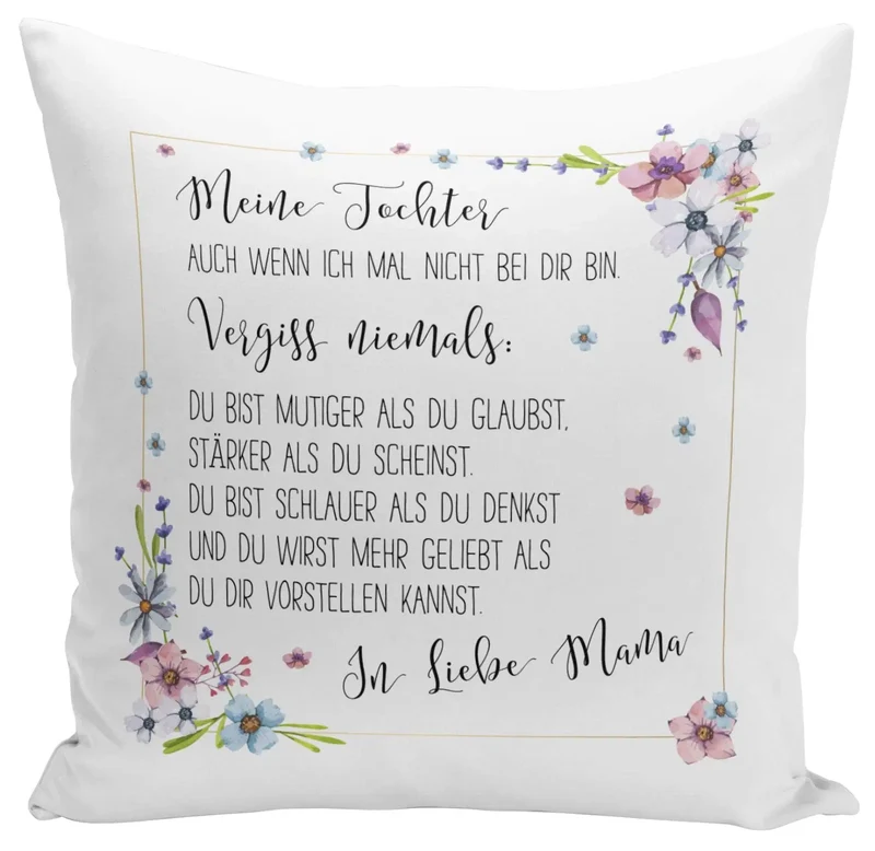 Kissen - Meine Tochter, in Liebe Mama