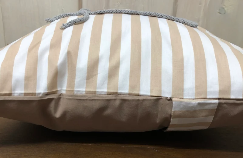 Maritime Kissenhülle, Landhausstil Kissenbezug * Kompass * beige/weiß