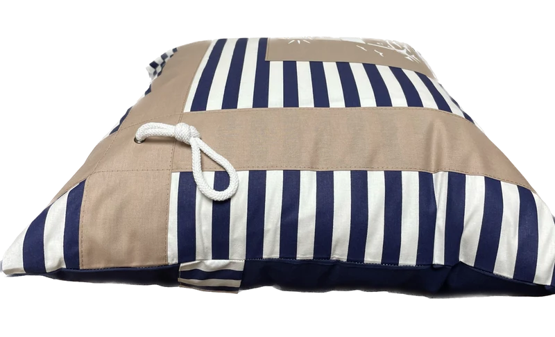Maritime Kissenhülle, Landhausstil Kissenbezug * Leuchtturm* blau/weiß/beige