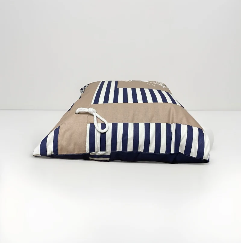 Maritime Kissenhülle, Landhausstil Kissenbezug * Leuchtturm* blau/weiß/beige