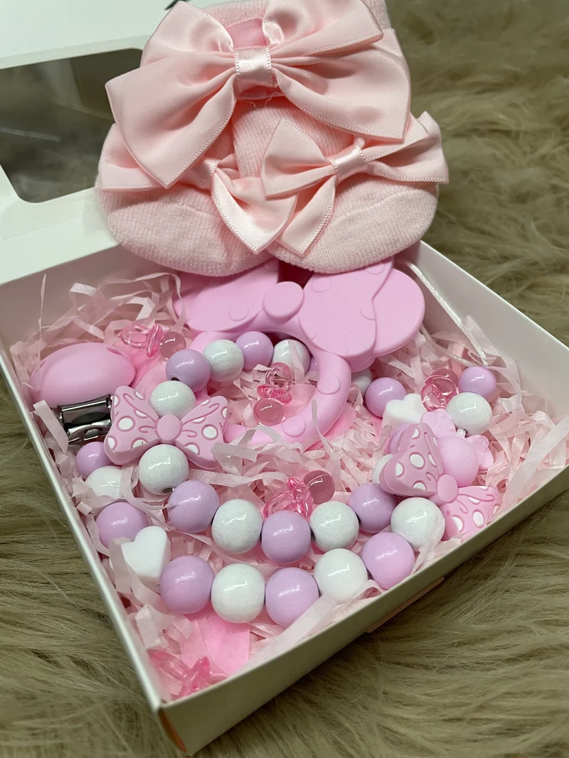 Geschenkbox mini rosa Maus 3-teilig