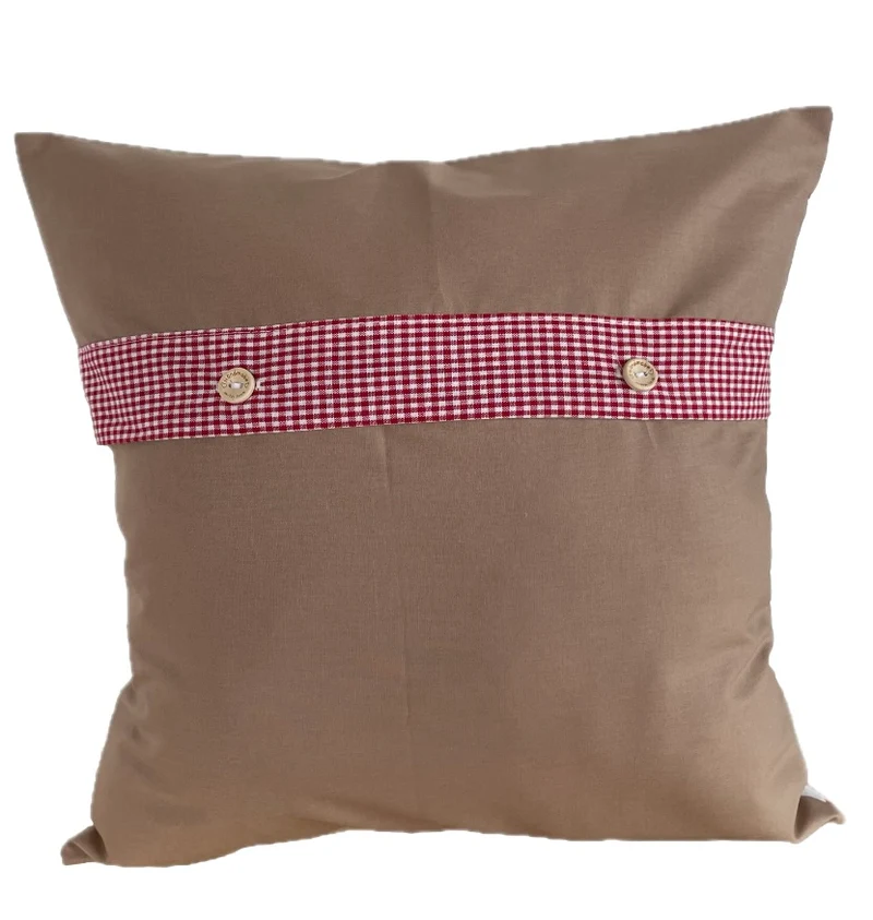 Weihnachtliche Kissenhülle * Landhausstil Kissenbezug * Dekokissen * rot/weiß/beige
