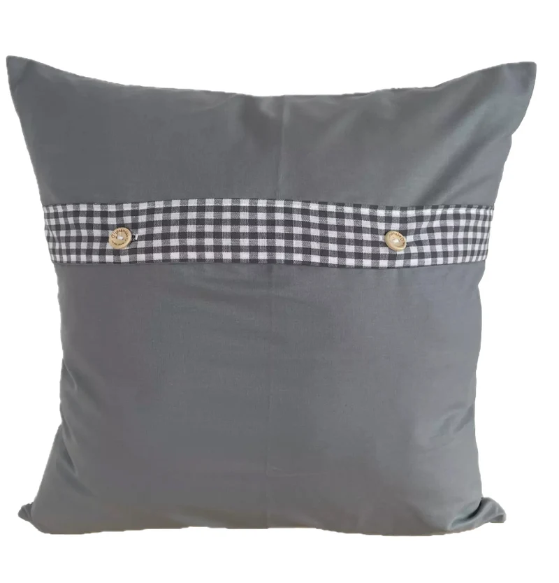 Weihnachtliche Kissenhülle * Landhausstil Kissenbezug * Dekokissen *grau/weiß