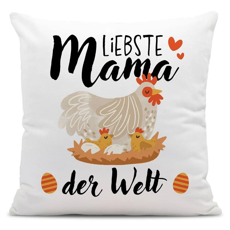 Kissen - Liebste Mama der Welt (Hühner)