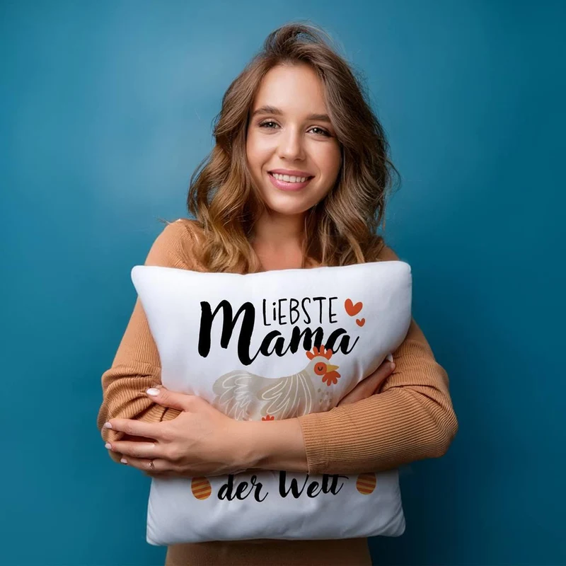 Kissen - Liebste Mama der Welt (Hühner)