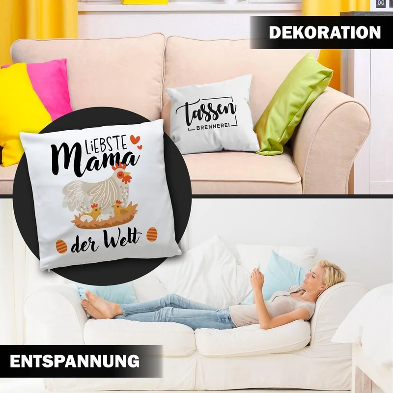 Kissen - Liebste Mama der Welt (Hühner)