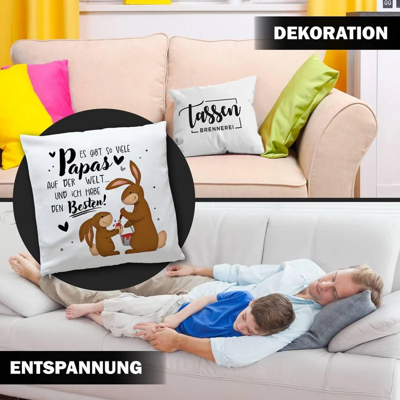 Hasen Kissen - Es gibt so viele Papas auf der Welt und ich habe den Besten!