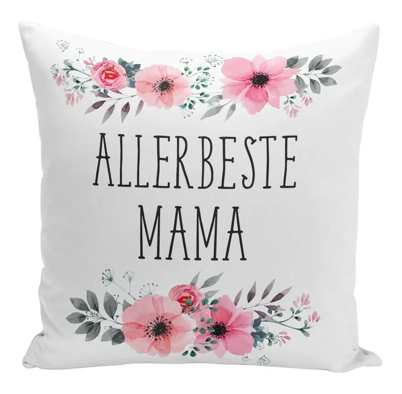 Kissen - Allerbeste Mama mit Blümchen