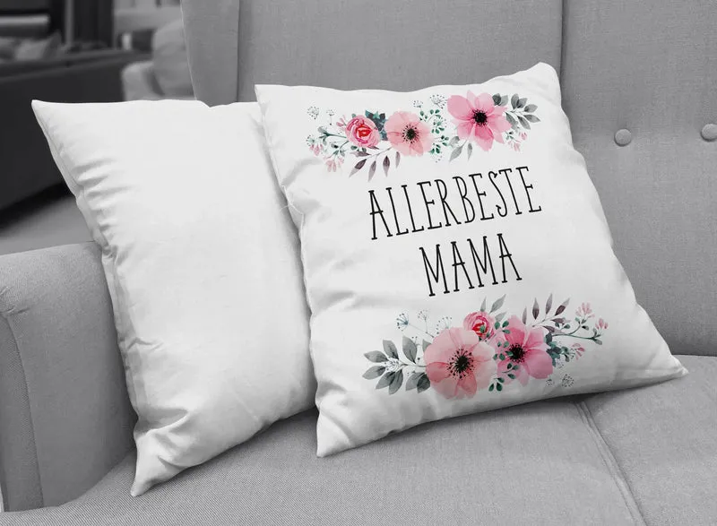 Kissen - Allerbeste Mama mit Blümchen