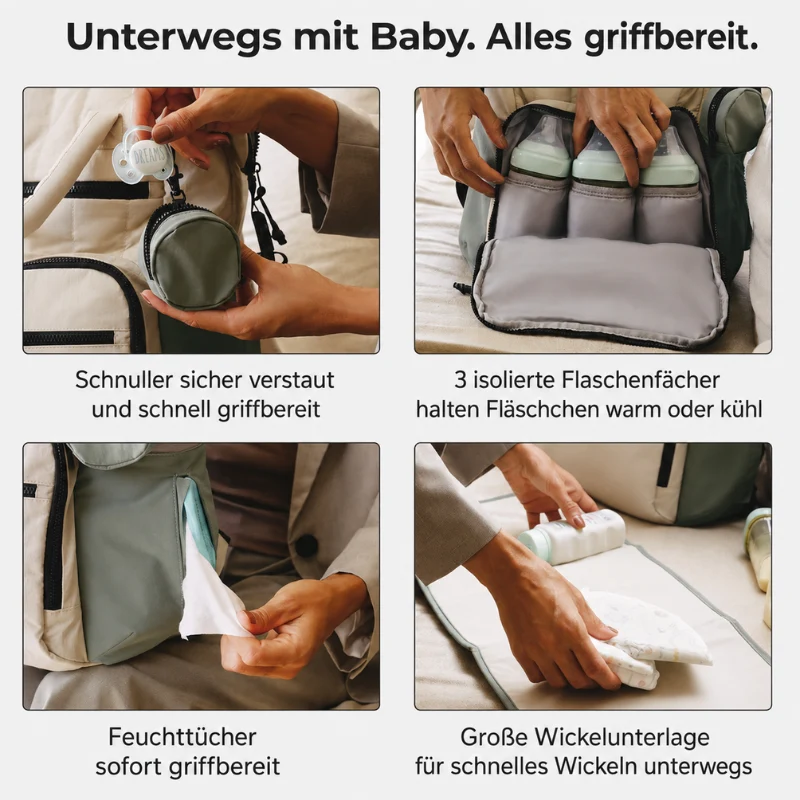 Wickelrucksack & Wickeltasche 25 L