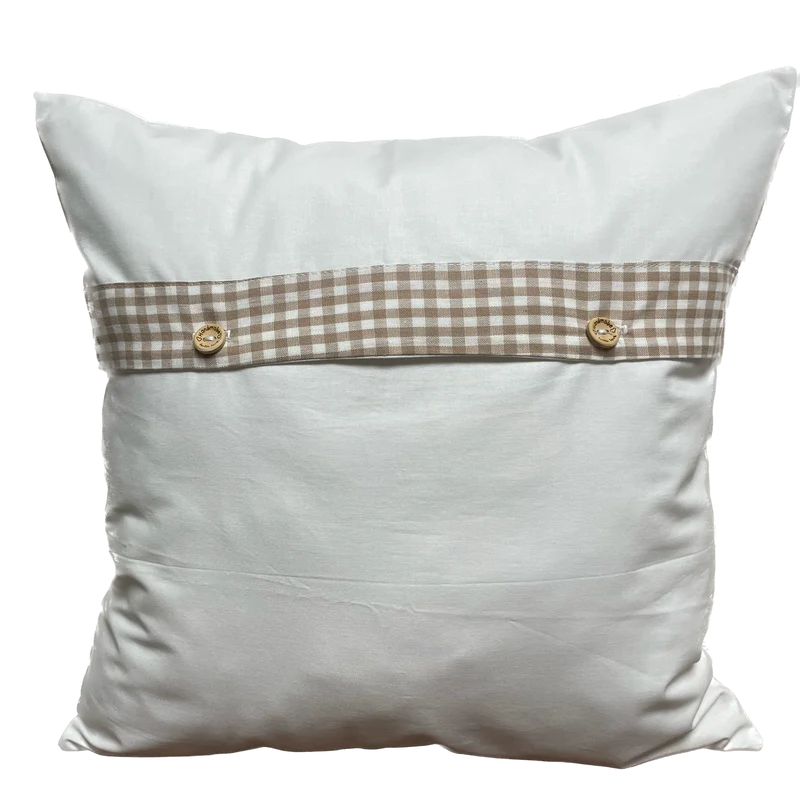 Landhausstil Kissenhülle * Kissenbezug * Dekokissen * Home * weiß/beige mit Herzen
