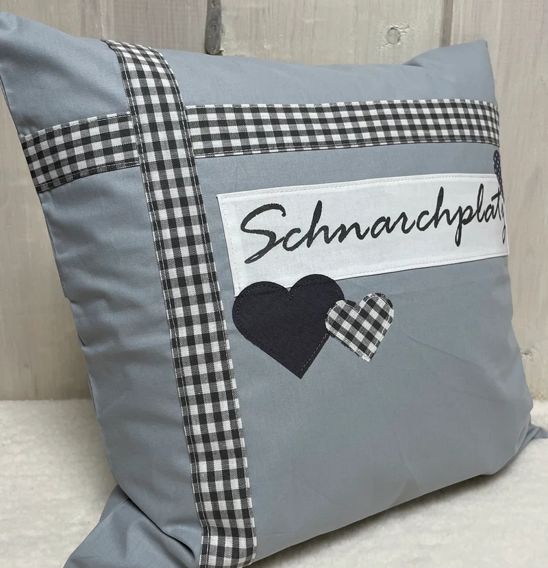 Landhausstil Kissenhülle * Kissenbezug * Dekokissen * Schnarchplatz* grau