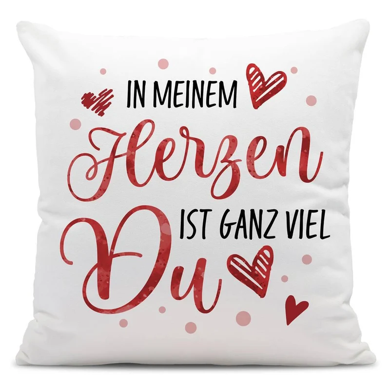 Kissen - In meinem Herzen ist ganz viel Du