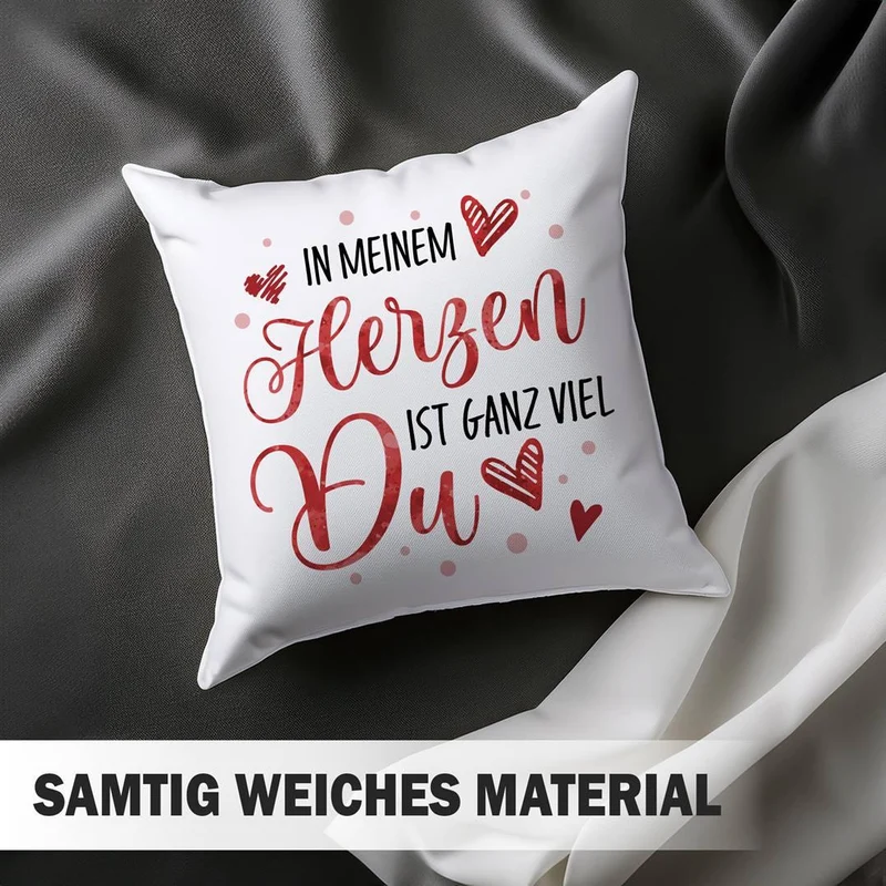 Kissen - In meinem Herzen ist ganz viel Du