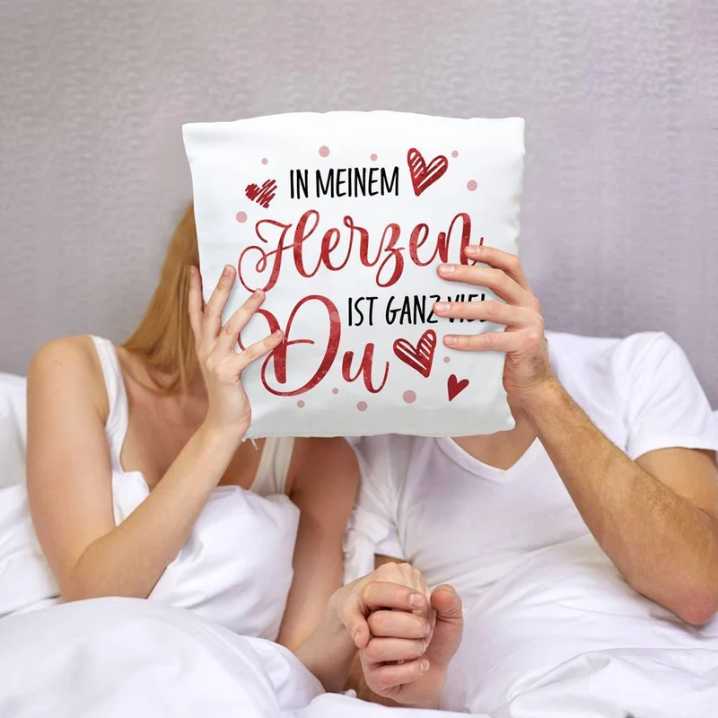 Kissen - In meinem Herzen ist ganz viel Du