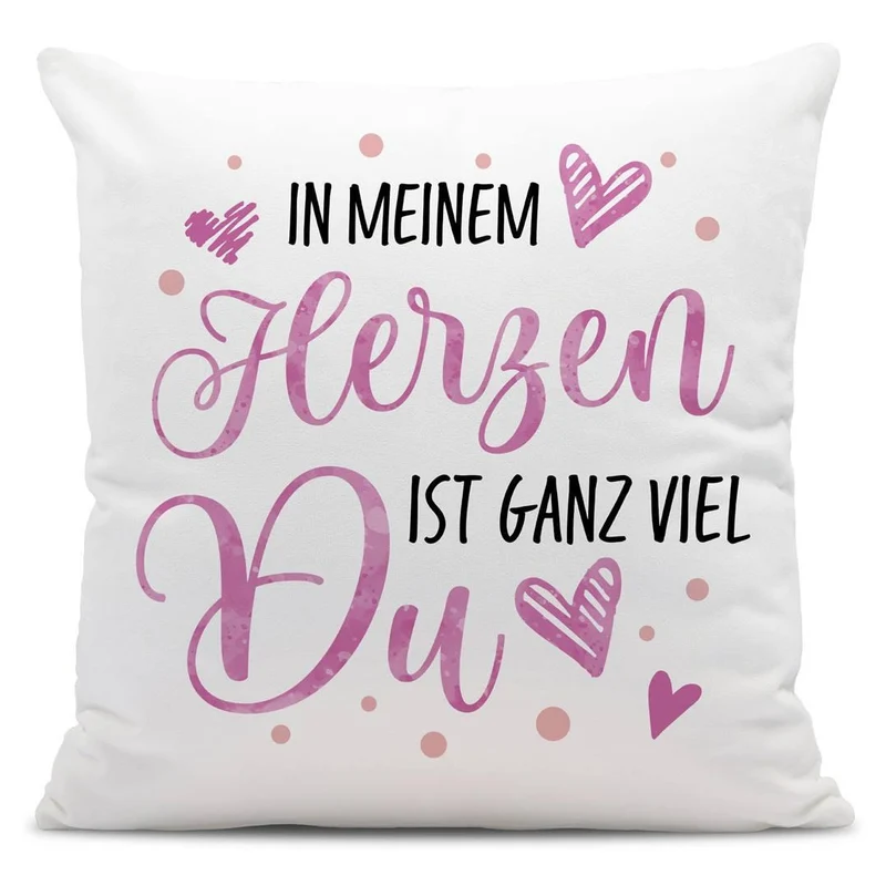 Kissen - In meinem Herzen ist ganz viel Du