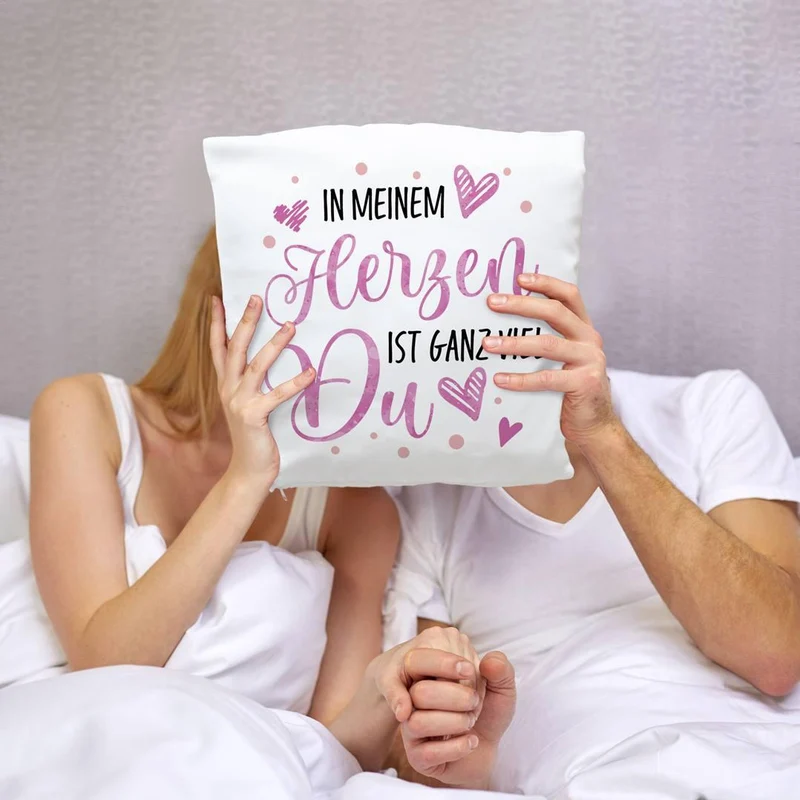 Kissen - In meinem Herzen ist ganz viel Du