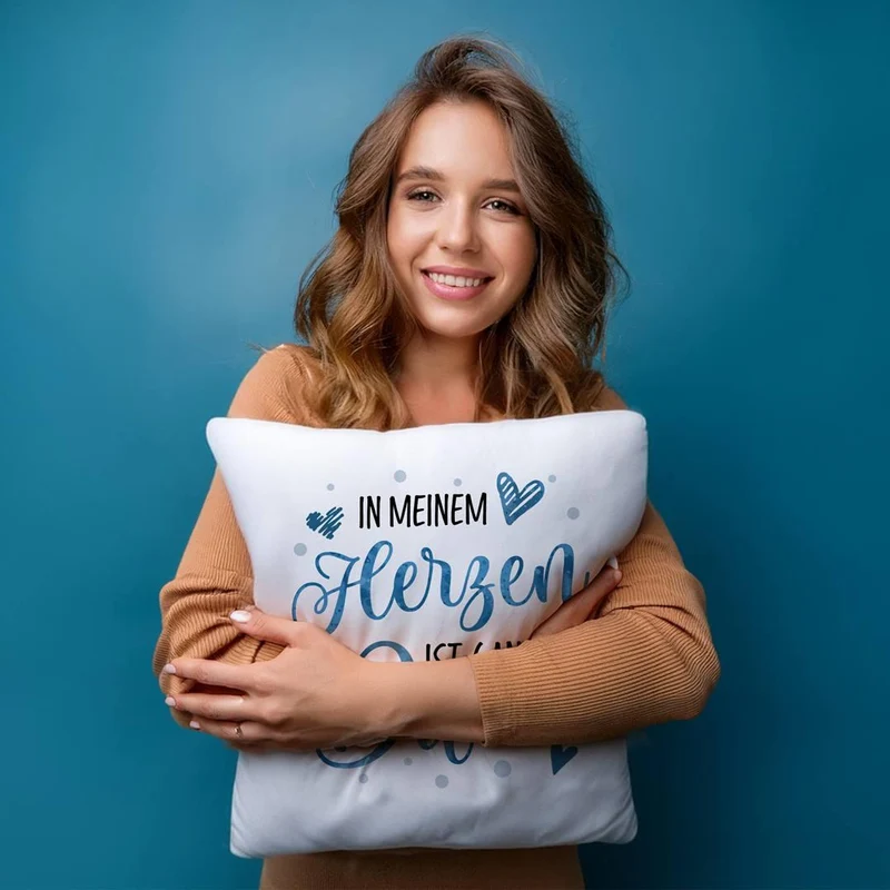 Kissen - In meinem Herzen ist ganz viel Du