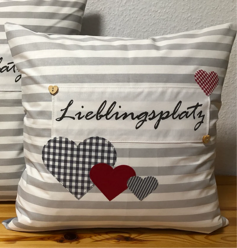 Landhausstil Kissenhülle * Kissenbezug * Dekokissen * Lieblingsplatz *