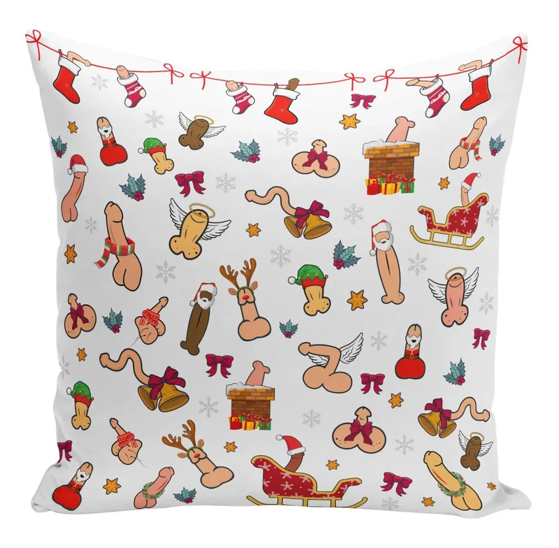 Kissen - Weihnachten Penis Wimmelbild
