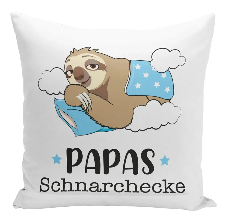 Kissen - Faultier Papas Schnarchecke V2