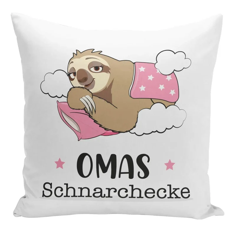 Kissen - Faultier Omas Schnarchecke V2