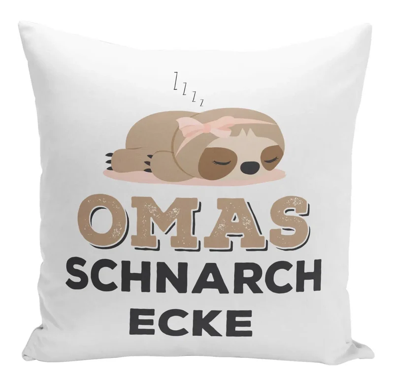 Kissen - Faultier Omas Schnarchecke