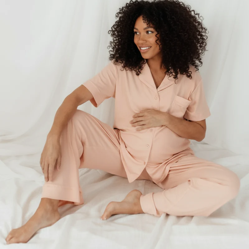 Schwangerschafts-Pyjama 3-teiliges Set