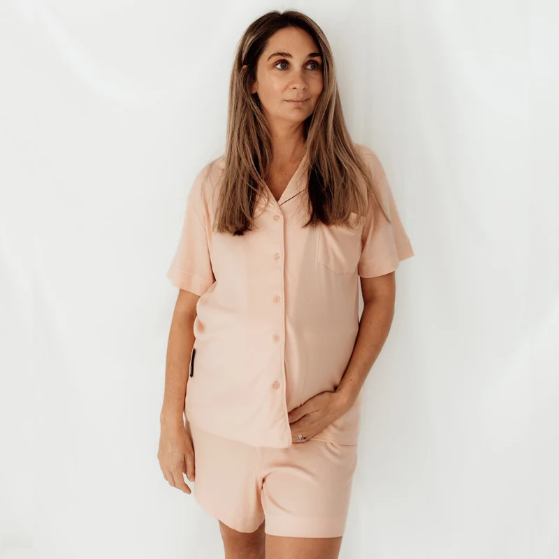 Schwangerschafts-Pyjama 3-teiliges Set