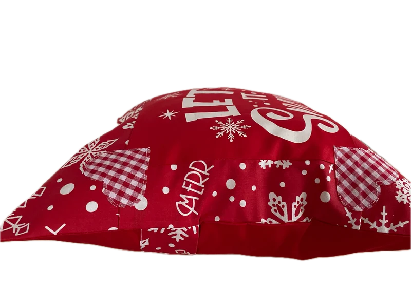Weihnachtliche Kissenhülle * Landhausstil Kissenbezug * Dekokissen *rot/weiß