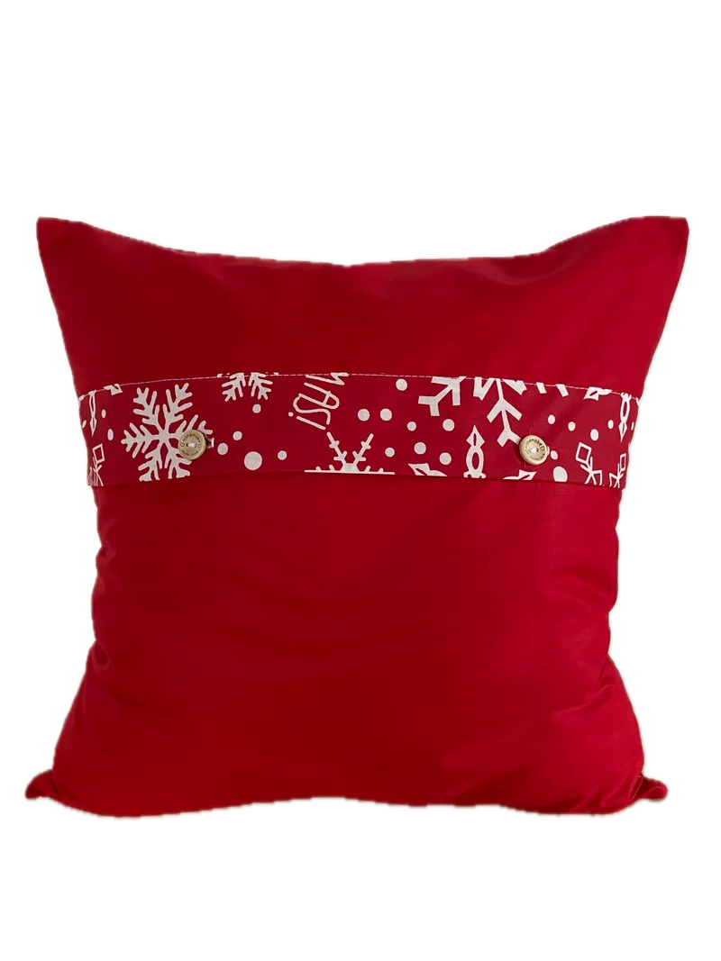 Weihnachtliche Kissenhülle * Landhausstil Kissenbezug * Dekokissen *rot/weiß