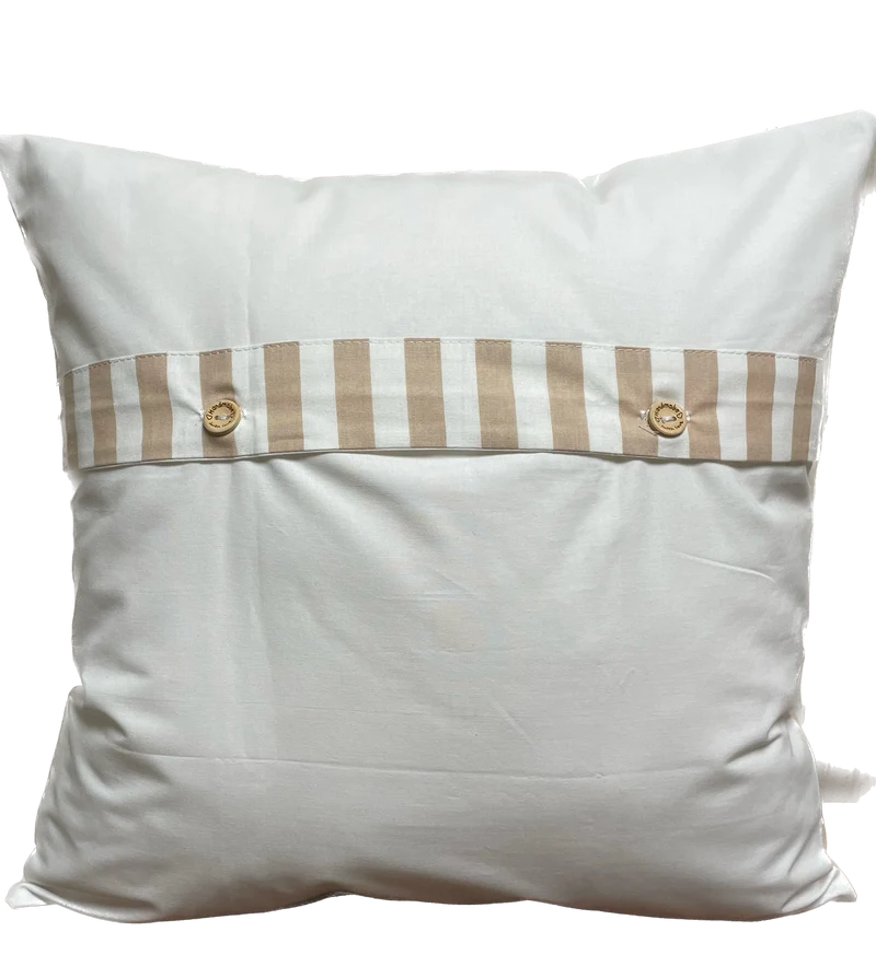 1 Maritime Kissenhülle, Landhausstil Kissenbezug * Möwen * weiß/beige