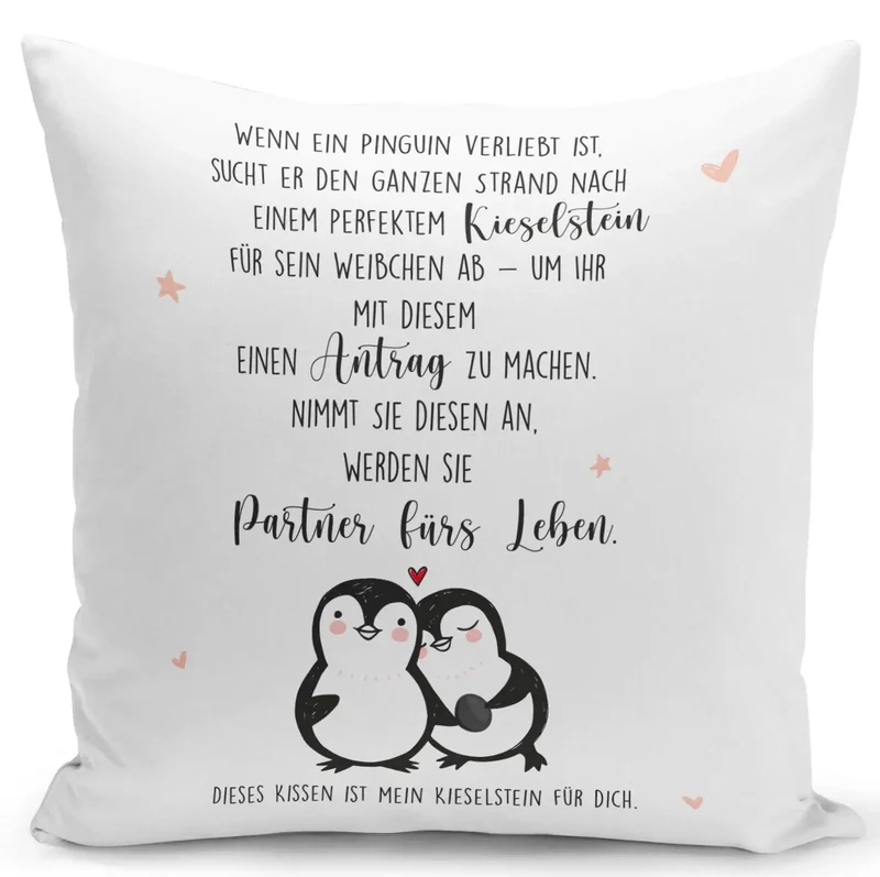 Kissen - Pinguin Liebe