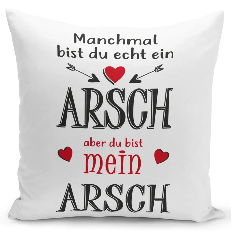 Kissen - Du bist ein Arsch aber du bist mein Arsch