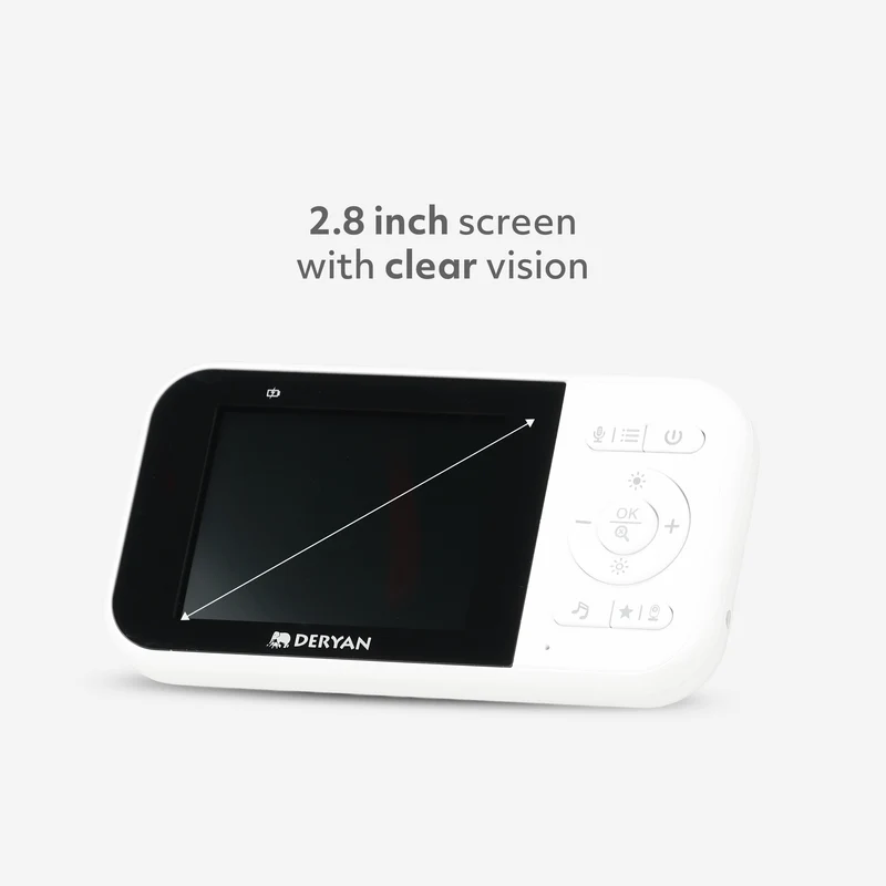 Draadloze Baby monitor – 2,8 inch Scherm – Nachtzicht – Terugspreekfunctie