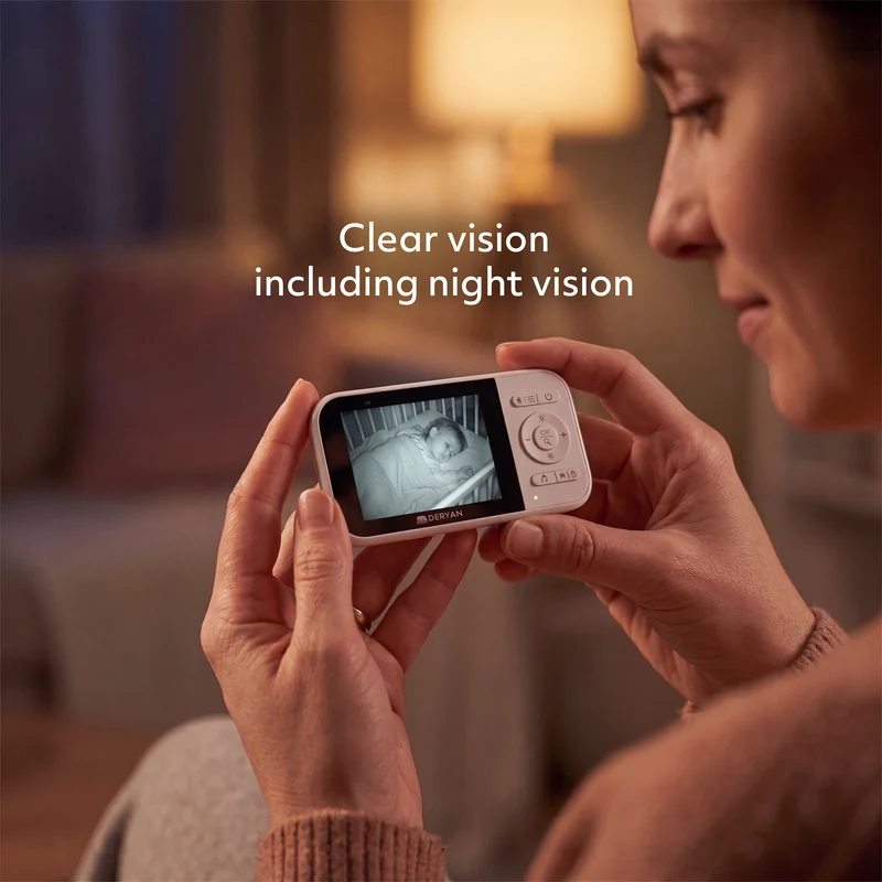 Draadloze Baby monitor – 2,8 inch Scherm – Nachtzicht – Terugspreekfunctie