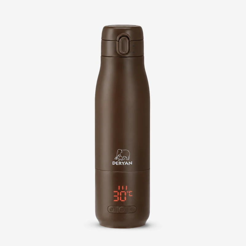 Draagbare Elektrische Flessenwarmer - Draadloos - Bruin