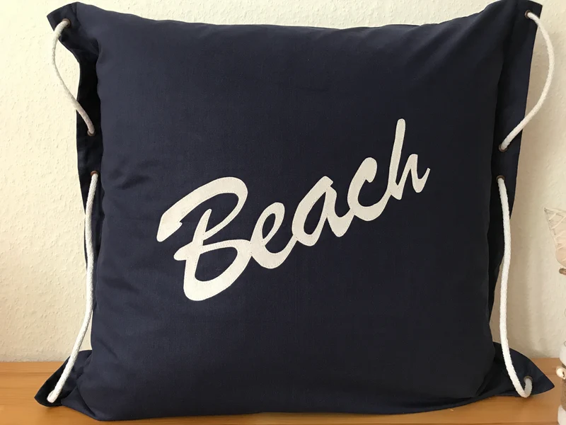Maritime Kissenhülle, Landhausstil Kissenbezug * Beach * blau/weiß